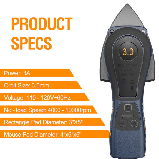 MAXXT 350W Brushless Dual-Mode Sander | Interchangeable Pad and Variable Speed