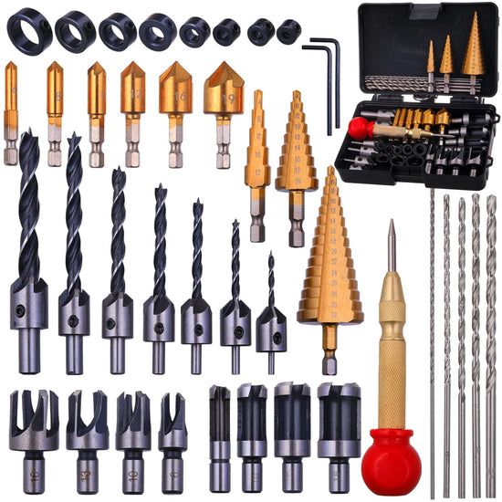 39 Pack Woodworking Chamfer Drilling Tools