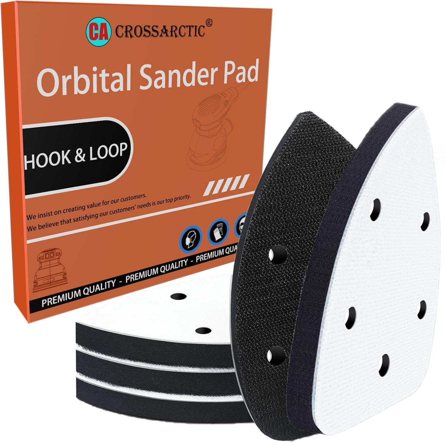 Crossarctic Triangle 5 Holes Sanding Pads(4 Pack)