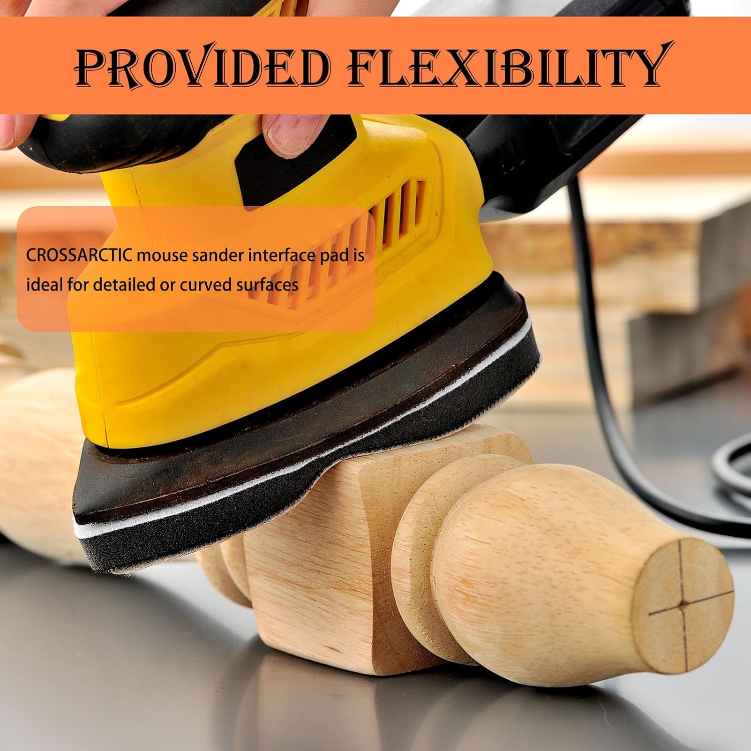 Crossarctic Triangle 5 Holes Sanding Pads(4 Pack)