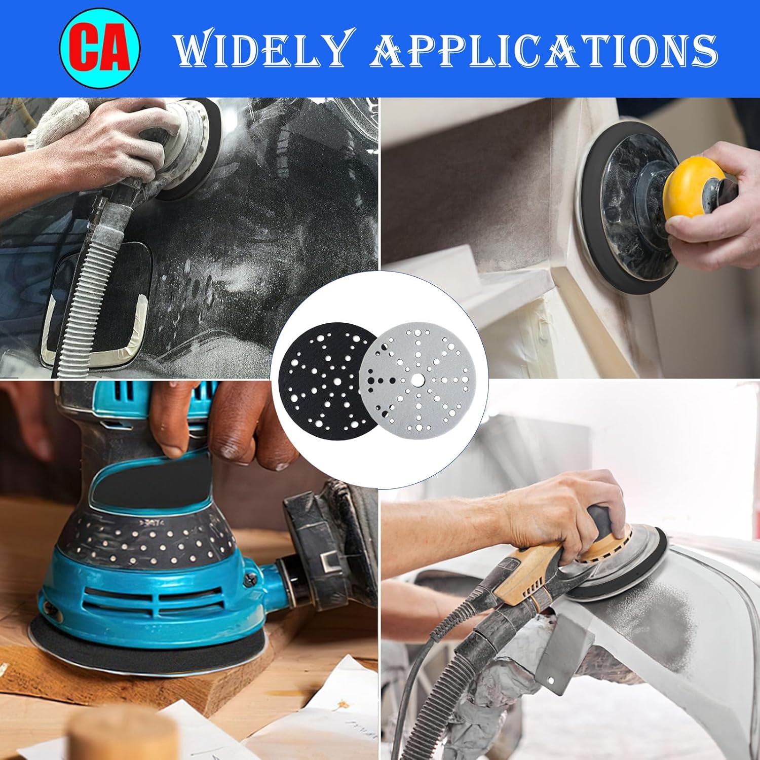 Crossarctic 6-Inch Sanding Interface Pads(5 Pack)