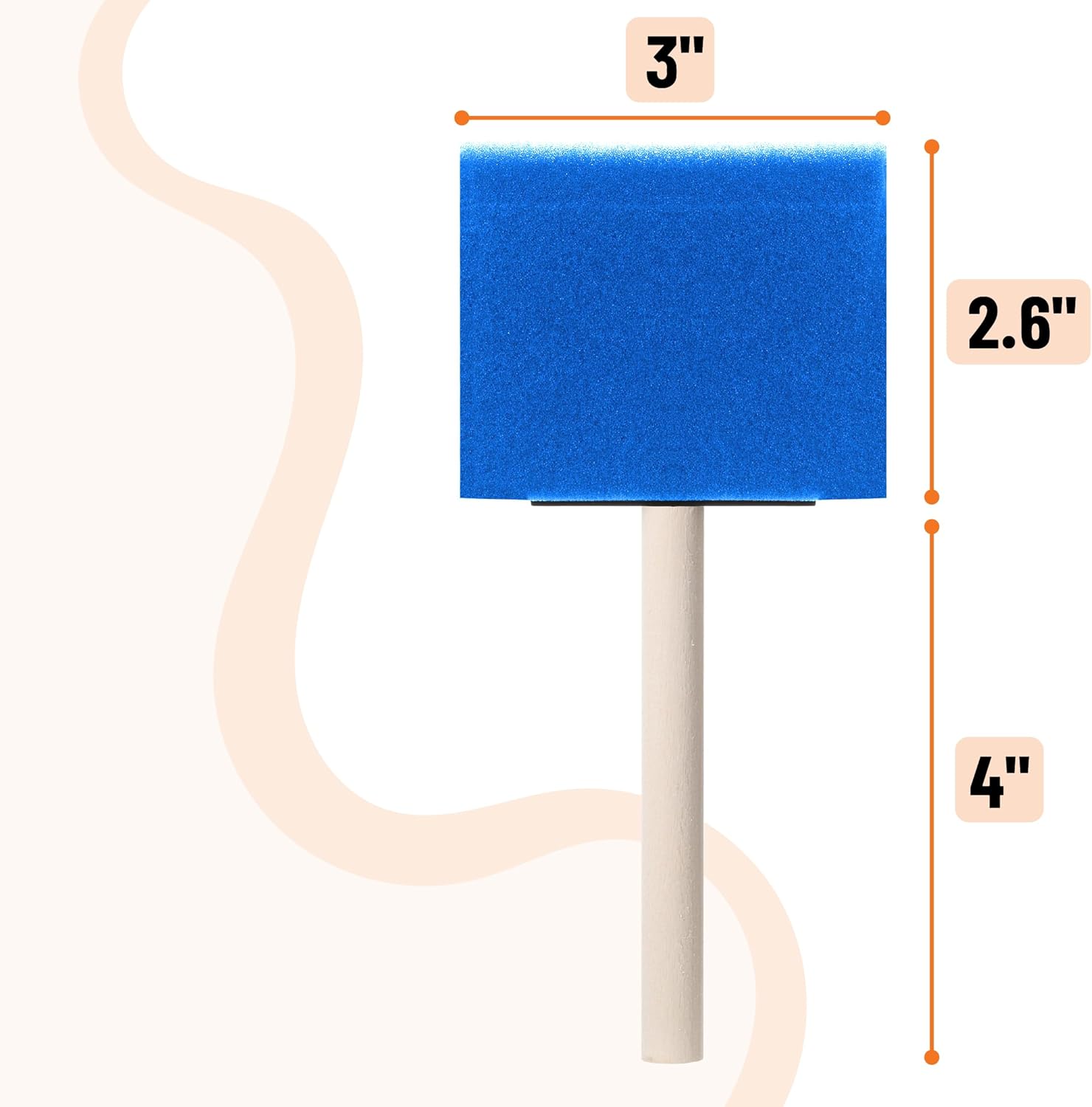 Bates- Foam Paint Brushes 3 inches