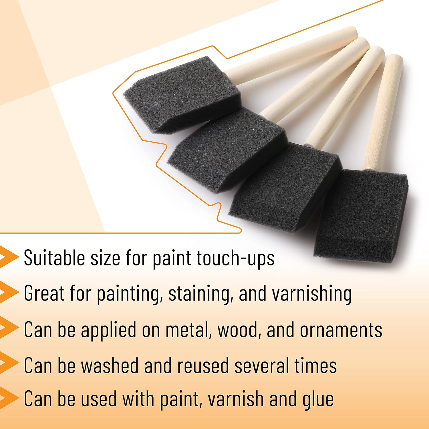 Bates- Foam Paint Brushes 2 inches