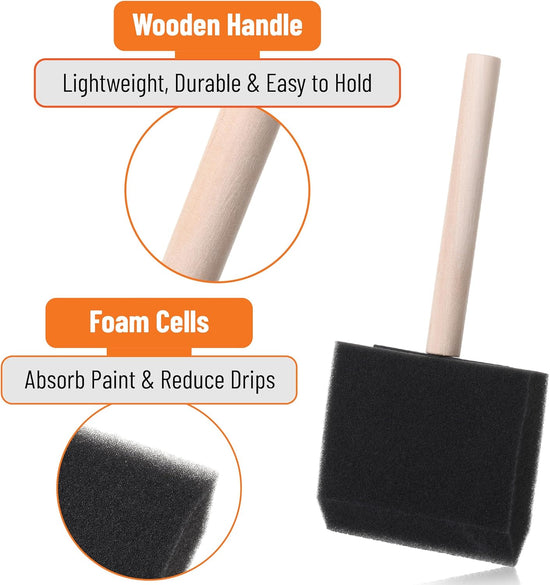 Bates- Foam Paint Brushes 3 inches