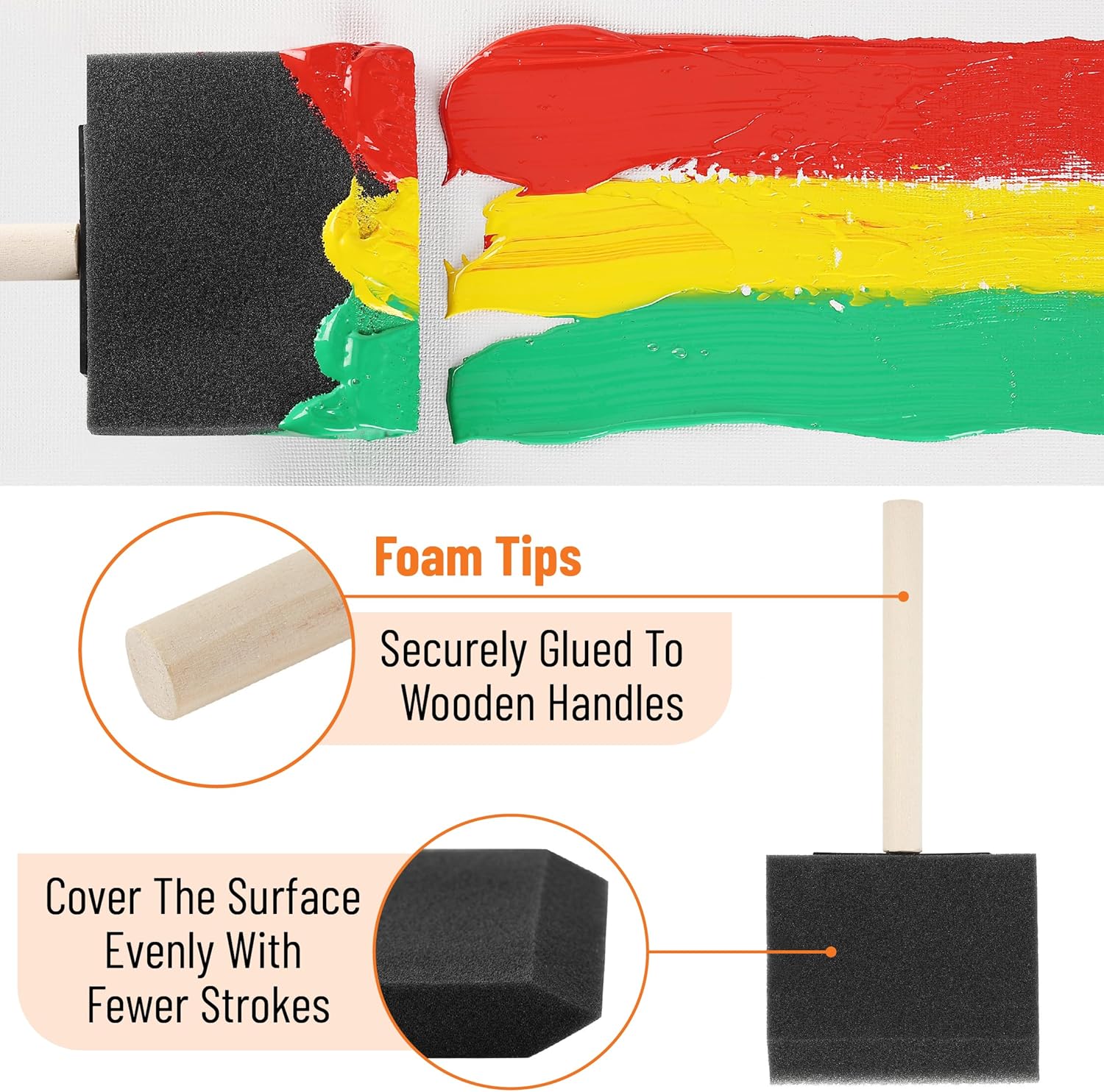 Bates- Foam Paint Brushes 3 inches