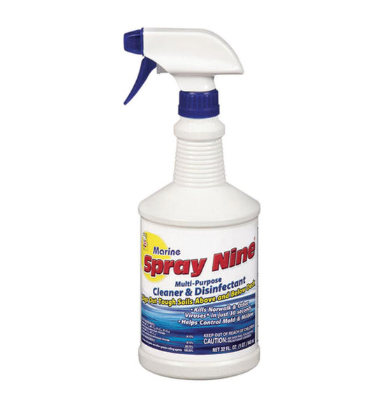 Marine Spray Nine Multi-Purpose Cleaner & Disinfectant, 32 oz./ 1 Gallon